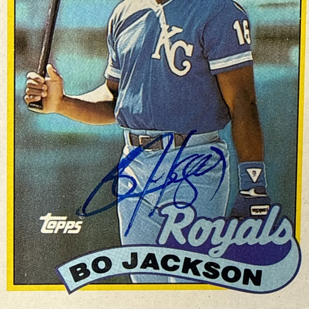 1989 Topps BO JACKSON Kansas City Royals Baseball Card #540 Autographed /300
